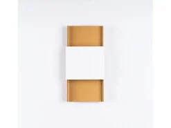Best Lámparas de pared Zelfon moderno de acero - 2 fuentes luminosas 3000K - L.20 x A.40 cm - oro/blanco Plafón