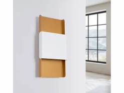 Best Lámparas de pared Zelfon moderno de acero - 2 fuentes luminosas 3000K - L.20 x A.40 cm - oro/blanco Plafón