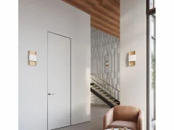 Best Lámparas de pared Zelfon moderno de acero - 2 fuentes luminosas 3000K - L.20 x A.40 cm - oro/blanco Plafón