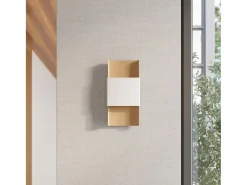 Best Lámparas de pared Zelfon moderno de acero - 2 fuentes luminosas 3000K - L.20 x A.40 cm - oro/blanco Plafón