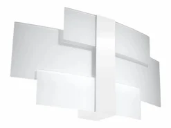 Clearance Lámparas de pared Zelora moderno de acero/vidrio - 2 fuentes luminosas 4000K - L.42 x A.23 cm - Aplique Para Pared