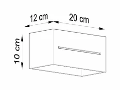 Online Lámparas de pared Zorbo maxi moderno de aluminio - 2 fuentes luminosas 3000K - L.20 x A.10 cm - Aplique Para Pared