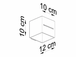 Best Lámparas de pared Zorbo moderno de aluminio - 1 fuentes luminosas 4000K - L.10 x A.10 cm - Aplique Para Pared