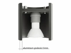 Sollux Lighting Lámparas de techo Brich moderno de aluminio - 1 fuentes luminosas 3000K - L.10 x A.10 cm -