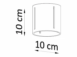 Outlet Lámparas de techo Brich moderno de aluminio - 1 fuentes luminosas 3000K - L.10 x A.10 cm - Plafón