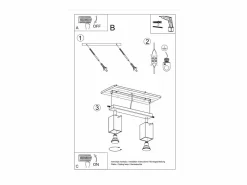 Online Lámparas de techo Briow moderno de acero - 2 fuentes luminosas 3000K - L.30 x A.16 cm - Plafón