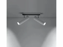 Sollux Lighting Lámparas de techo Invicta moderno de acero - 2 fuentes luminosas 4000K - L.30 x A.20 cm -