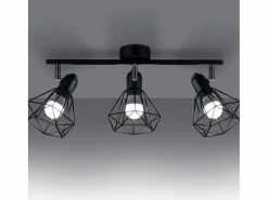 Lámparas de techo Lunova moderno de acero - 3 fuentes luminosas 4000K - L.52 x A.19 cm - Plafón