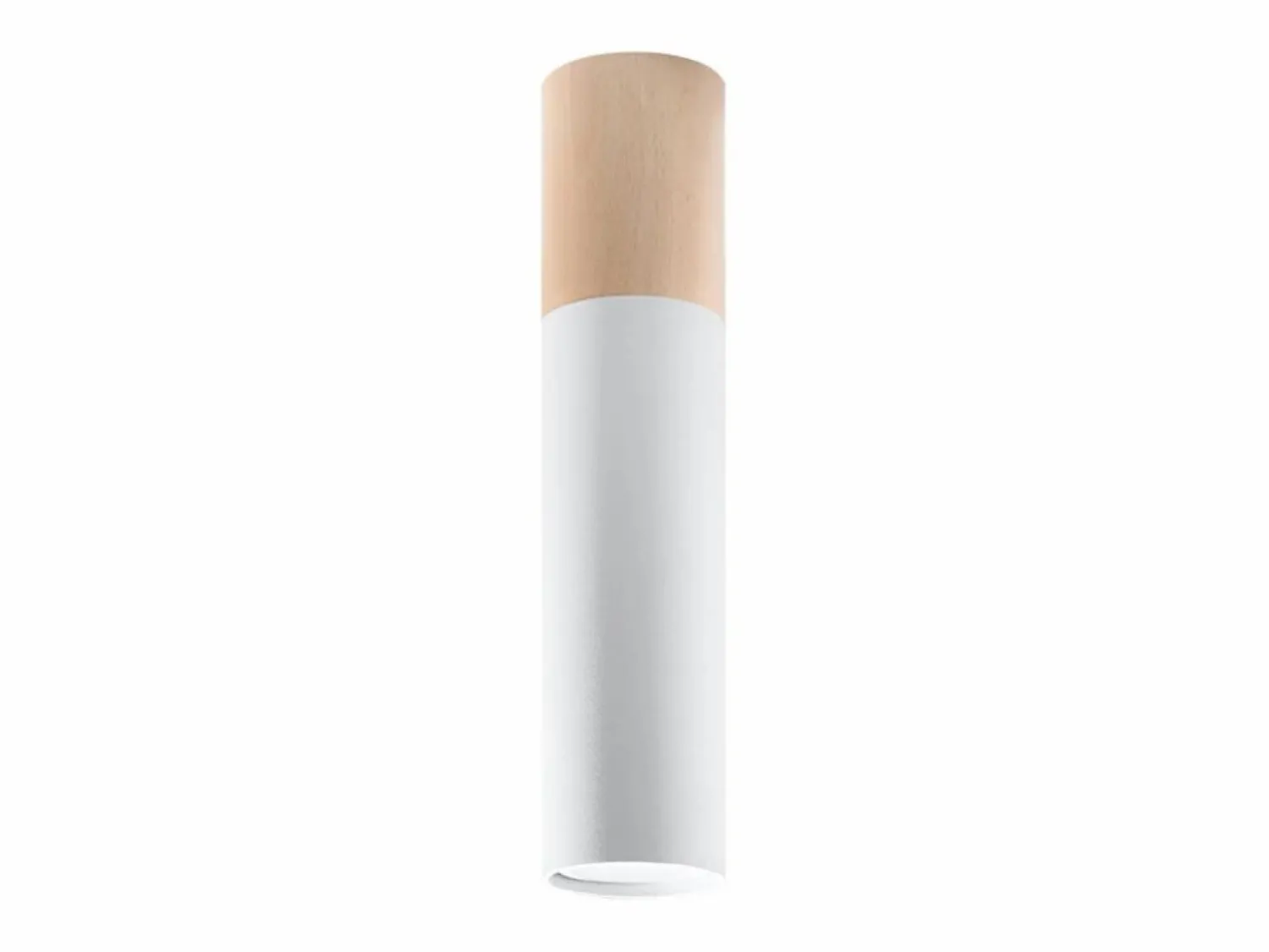 Discount Sollux Lighting Lámparas de techo Poblano moderno de acero/madera - 1 fuentes luminosas 3000K - L.6 x A.30 cm - madera natural/blanco Color natural claro