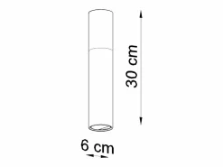 Discount Sollux Lighting Lámparas de techo Poblano moderno de acero/madera - 1 fuentes luminosas 3000K - L.6 x A.30 cm - madera natural/blanco Color natural claro