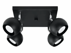 Sollux Lighting Lámparas de techo Rayis moderno de acero - 4 fuentes luminosas 3000K - L.25 x A.16 cm -