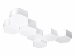 Online Sollux Lighting Lámparas de techo Solinia moderno de CLORURO DE POLIVINILO - 2 fuentes luminosas 4000K - L.30,5 x A.15,5 cm - Blanco