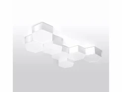 Online Sollux Lighting Lámparas de techo Solinia moderno de CLORURO DE POLIVINILO - 2 fuentes luminosas 4000K - L.30,5 x A.15,5 cm - Blanco