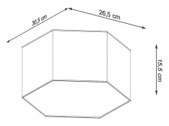 Online Sollux Lighting Lámparas de techo Solinia moderno de CLORURO DE POLIVINILO - 2 fuentes luminosas 4000K - L.30,5 x A.15,5 cm - Blanco