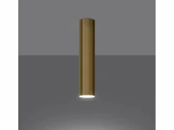 New Sollux Lighting Lámparas de techo Toris moderno de acero - 1 fuentes luminosas 4000K - L.6 x A.30 cm - brillo Dorado