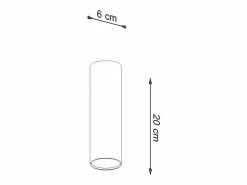 Discount Lámparas de techo Toris moderno de acero - 1 fuentes luminosas 4000K - L.6 x A.20 cm - Plafón