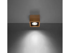 Discount Lámparas de techo Zentra escandinavo de madera - 1 fuentes luminosas 4000K - L.14 x A.10 cm - madera natural Plafón