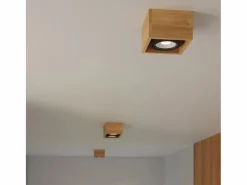 Discount Lámparas de techo Zentra escandinavo de madera - 1 fuentes luminosas 4000K - L.14 x A.10 cm - madera natural Plafón