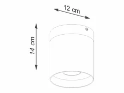 Discount Lámparas de techo Zyn escandinavo de madera/aluminio - 1 fuentes luminosas 4000K - L.12 x A.14 cm - /madera natural Plafón