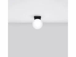 Discount Lámparas de techo Zynfi moderno de acero/vidrio - 1 fuentes luminosas 3000K - L.12 x A.14,5 cm - Plafón