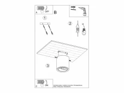 Sollux Lighting Lámparas de techo Zynko industrial de concreto - 1 fuentes luminosas 4000K - L.14 x A.14 cm -