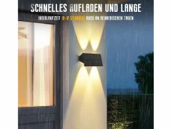 Best Lámparas solares para pared exterior - 2 luces solares de pared para exterior, luces de pared para exterior, luz exterior, blanco cálido Iluminación Exterior