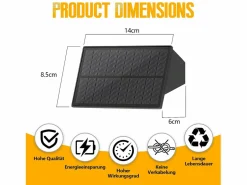 Discount Lámparas solares para exteriores - 4 apliques solares de pared para exteriores, luz blanca cálida Iluminación Exterior