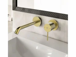 Outlet Essebagno Lollipop mezclador de lavabo empotrado oro cepillado Dorado