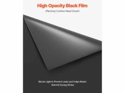 Online Lona de Plástico Resistente SucceBuy Rollo de Lámina de Plástico de 0,15 mm, 731,5 x 3048 cm, Polietileno de Alta Resistencia Negro