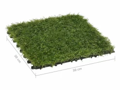 Losetas de césped artificial 11 uds 30x30 cm Césped Artificial