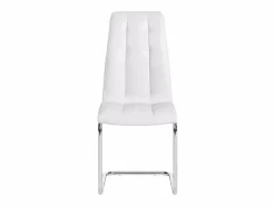 Outlet Vente-unique Lote 6 sillas NADYA - Piel sintética y metal Color Blanco