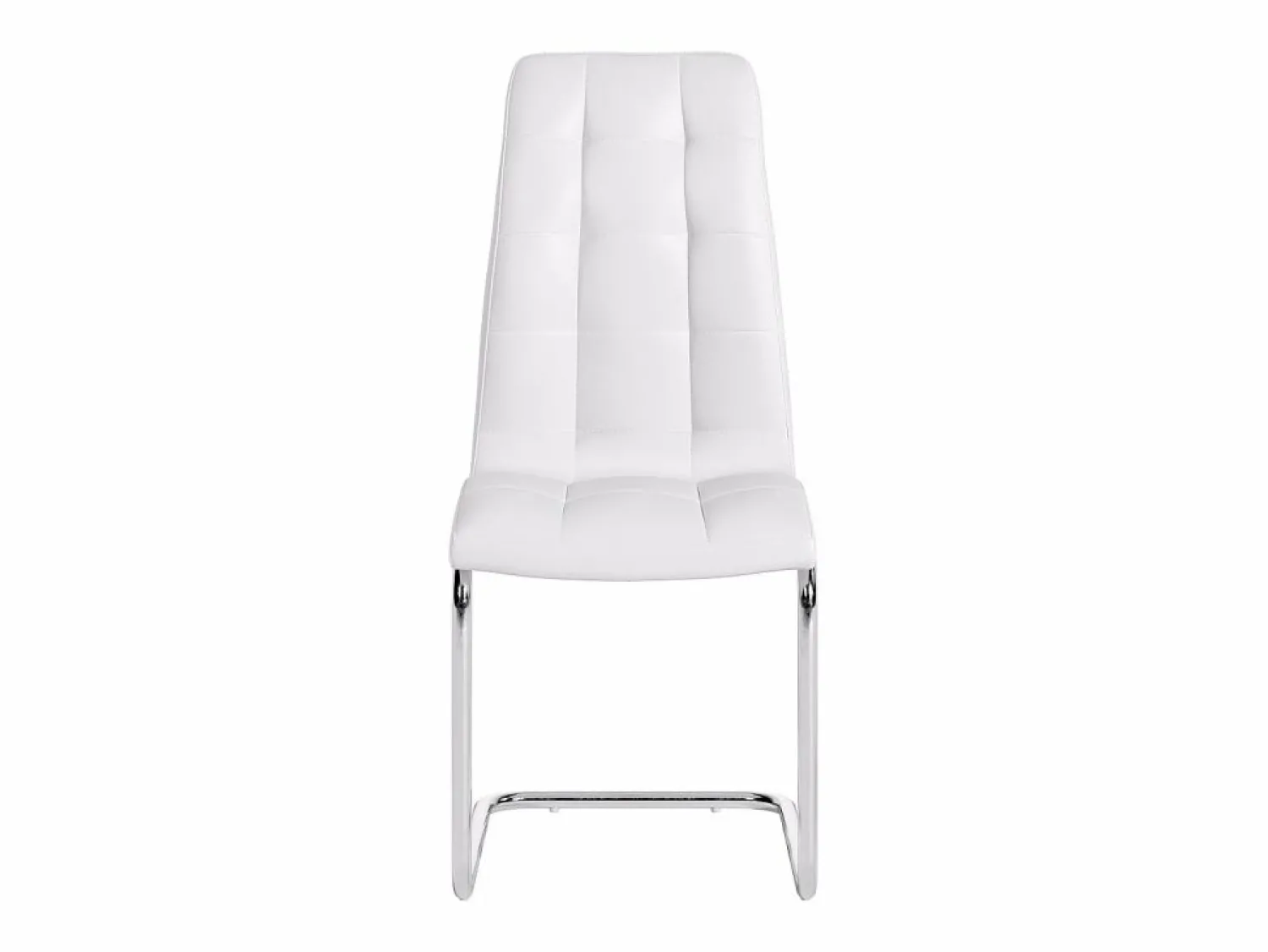 Outlet Vente-unique Lote 6 sillas NADYA - Piel sintética y metal Color Blanco
