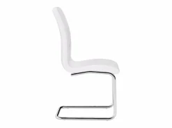 Outlet Vente-unique Lote 6 sillas NADYA - Piel sintética y metal Color Blanco
