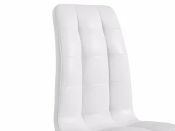 Outlet Vente-unique Lote 6 sillas NADYA - Piel sintética y metal Color Blanco