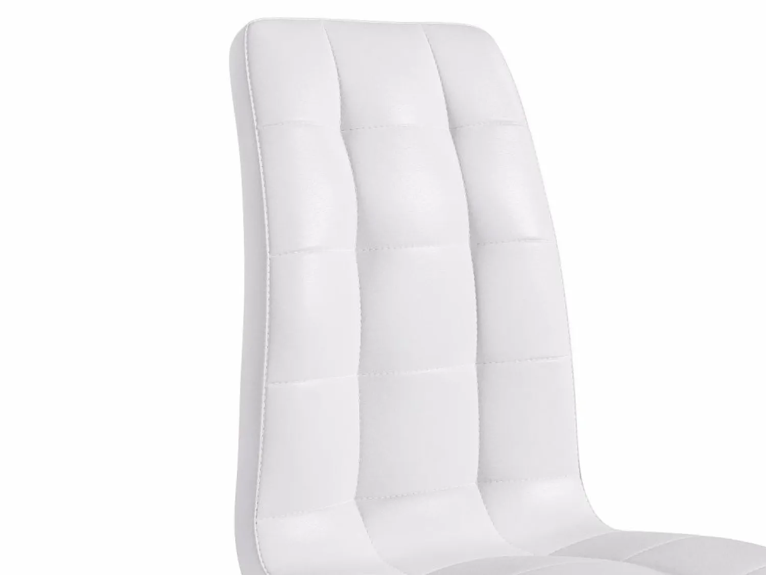 Outlet Vente-unique Lote 6 sillas NADYA - Piel sintética y metal Color Blanco