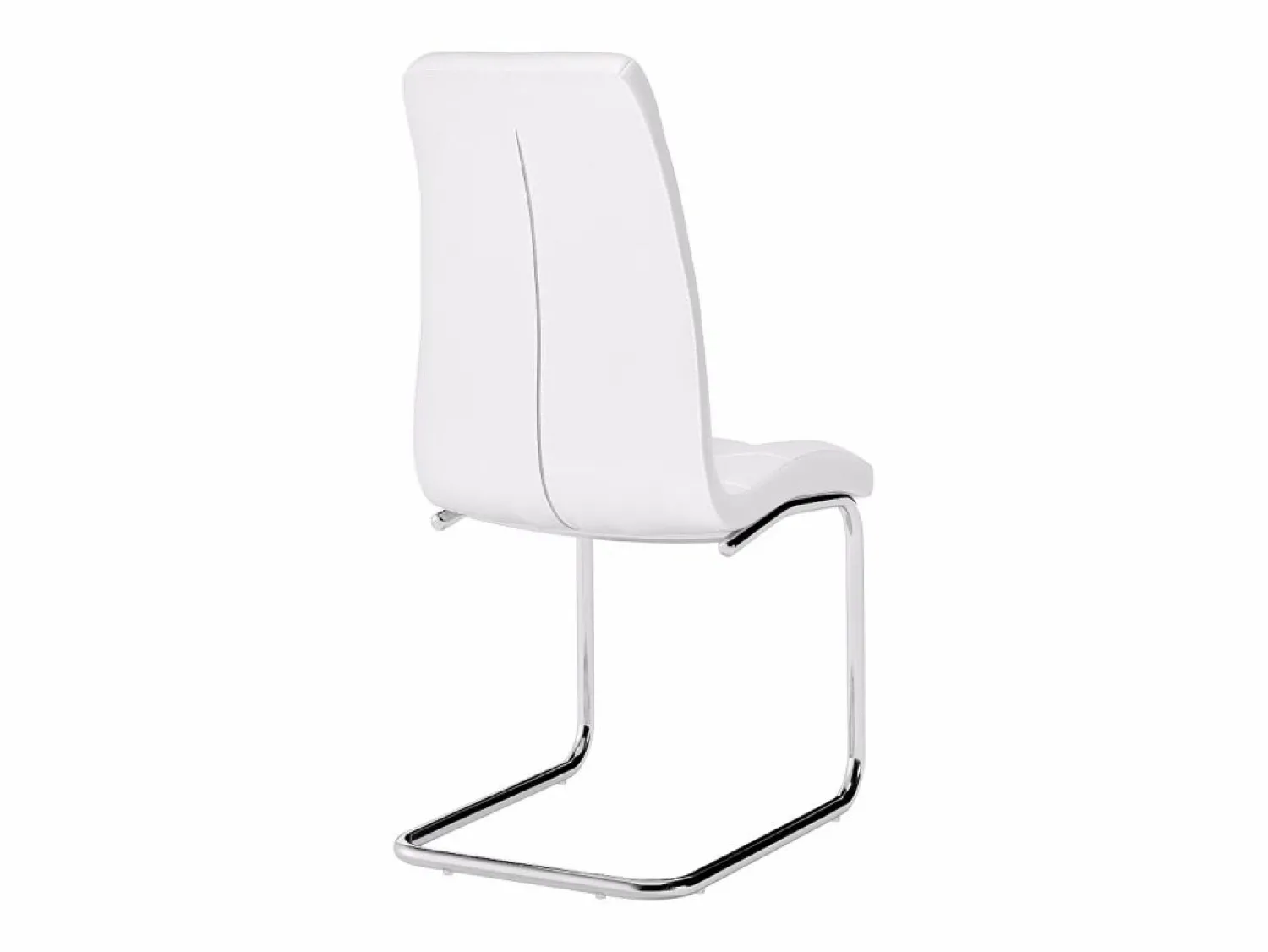 Outlet Vente-unique Lote 6 sillas NADYA - Piel sintética y metal Color Blanco
