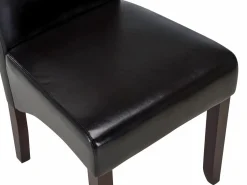 Outlet Vente-unique Lote 6 sillas ROVIGO - Piel sintética marrón brillante Marru00f3n chocolate