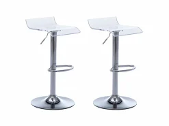 Discount Vente-unique Lote 2 taburetes bar OLIVIER Acrílico Transparente