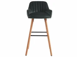 Sale Lote 2 taburetes bar terciopelo y metal ELEANA color Muebles De Bar|Taburete Alto