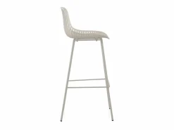 Hot Lote 2 taburetes polipropileno color con patas metálicas Blanco