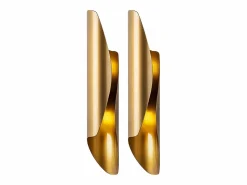 Online Lote de 2 apliques de pared de metal - Alt. 40 x P 11 cm - Alt. 40 x P 11 cm - LYNOR Aplique Para Pared