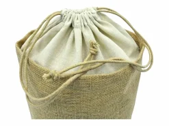 Online Lote de 10 bolsas redondas de yute con cierre de cordón h 26 cm x 25 cm resistentes Cubo De Basura Para Cocina