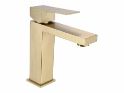 Shower & Design Lote de 2 grifos mezcladores cuadrados mecánicos de acero inoxidable - - Alt. 17,8 cm - CANILAS