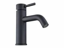 Shower & Design Lote de 2 grifos mezcladores redondeados de acero inoxidable cepillado, , An. 5,1 x Alt. 17 x Pr. 16,3 cm, SALAVAN