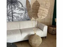 Outlet Rendez-Vous Déco Lote de 3 palmas de jacintos de agua y bambú - Major Beige
