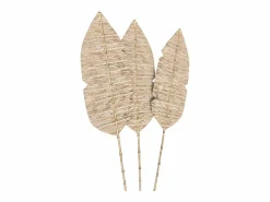 Outlet Rendez-Vous Déco Lote de 3 palmas de jacintos de agua y bambú - Major Beige