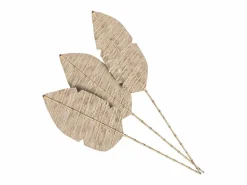 Outlet Rendez-Vous Déco Lote de 3 palmas de jacintos de agua y bambú - Major Beige