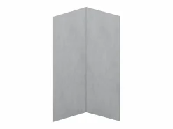 Best Vente-unique Lote de 2 paneles de pared para ducha de aluminio con perfiles - 2 x 90 x 210 cm - ARFINO Gris