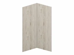 Vente-unique Lote de 2 paneles murales de ducha efecto madera clara aluminio 2 x L90 x Alt. 210 cm ENEKO