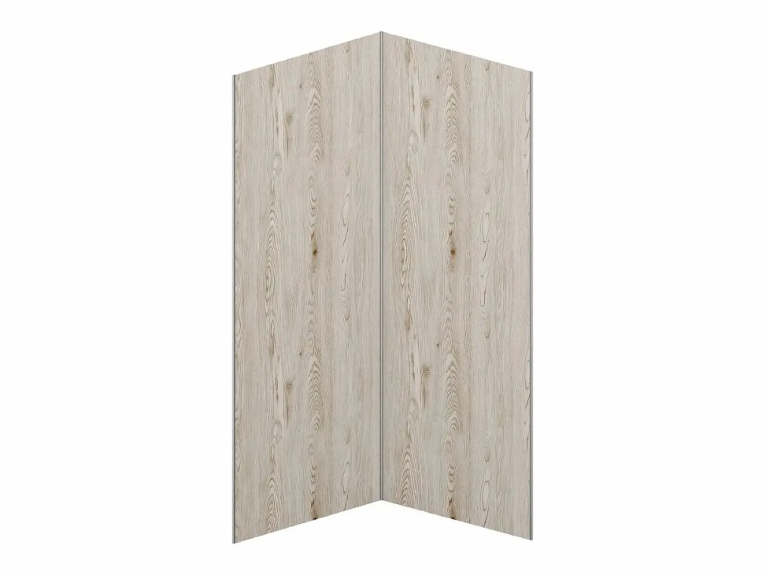 Vente-unique Lote de 2 paneles murales de ducha efecto madera clara aluminio 2 x L90 x Alt. 210 cm ENEKO